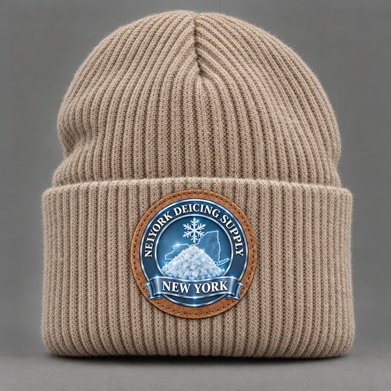 New York Deicing Supply beanie with state badge