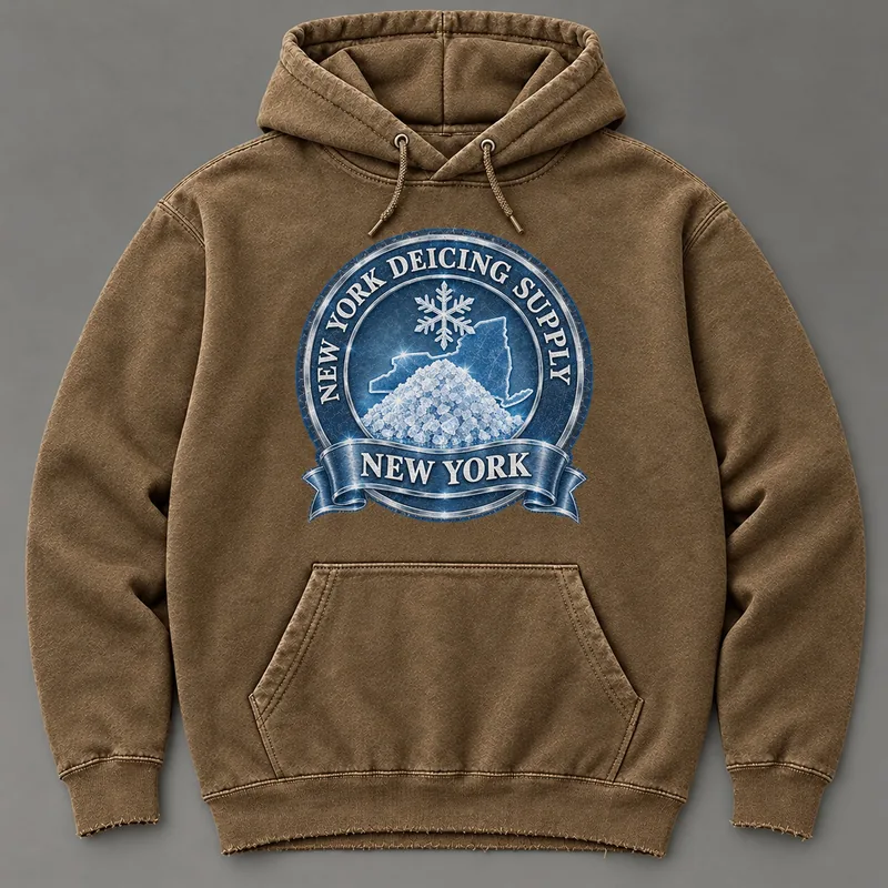 New York Deicing Supply hoodie with state badge